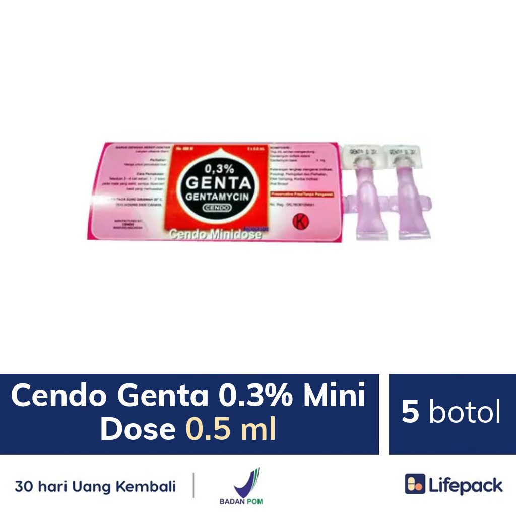 Cendo Genta 0.3% Mini Dose 0.5 ml - Lifepack.id