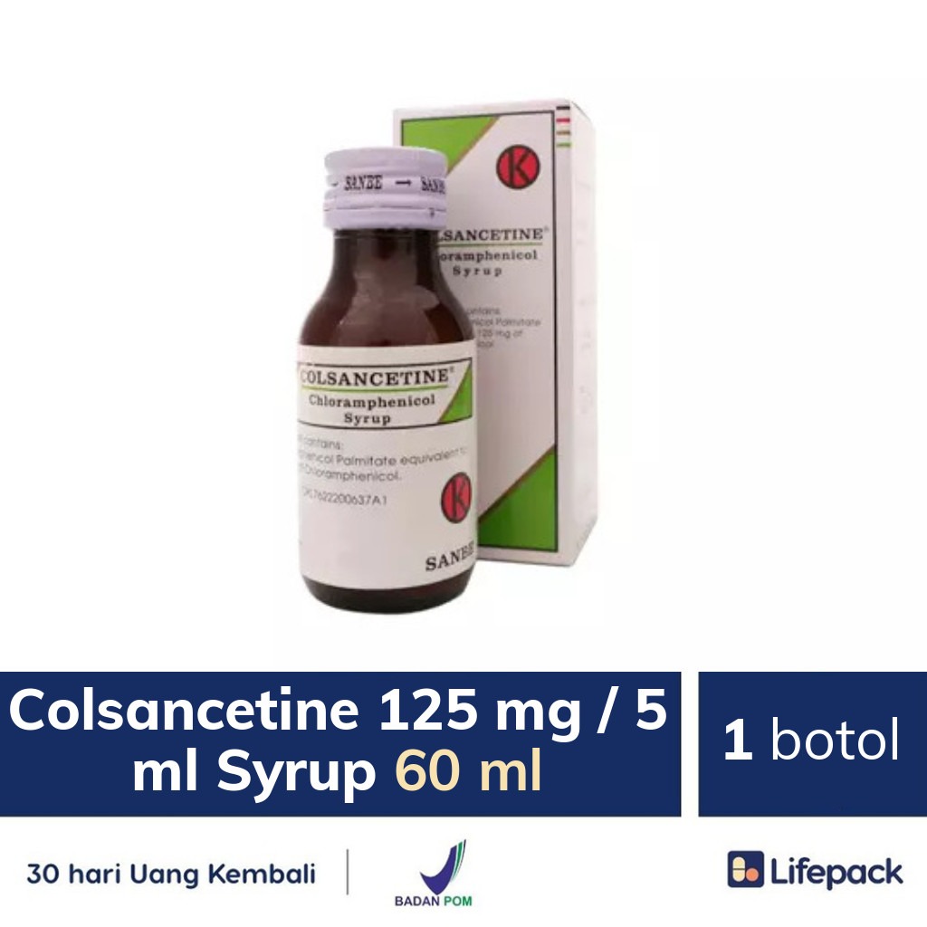 Colsancetine 125 mg / 5 ml Syrup 60 ml - Lifepack.id