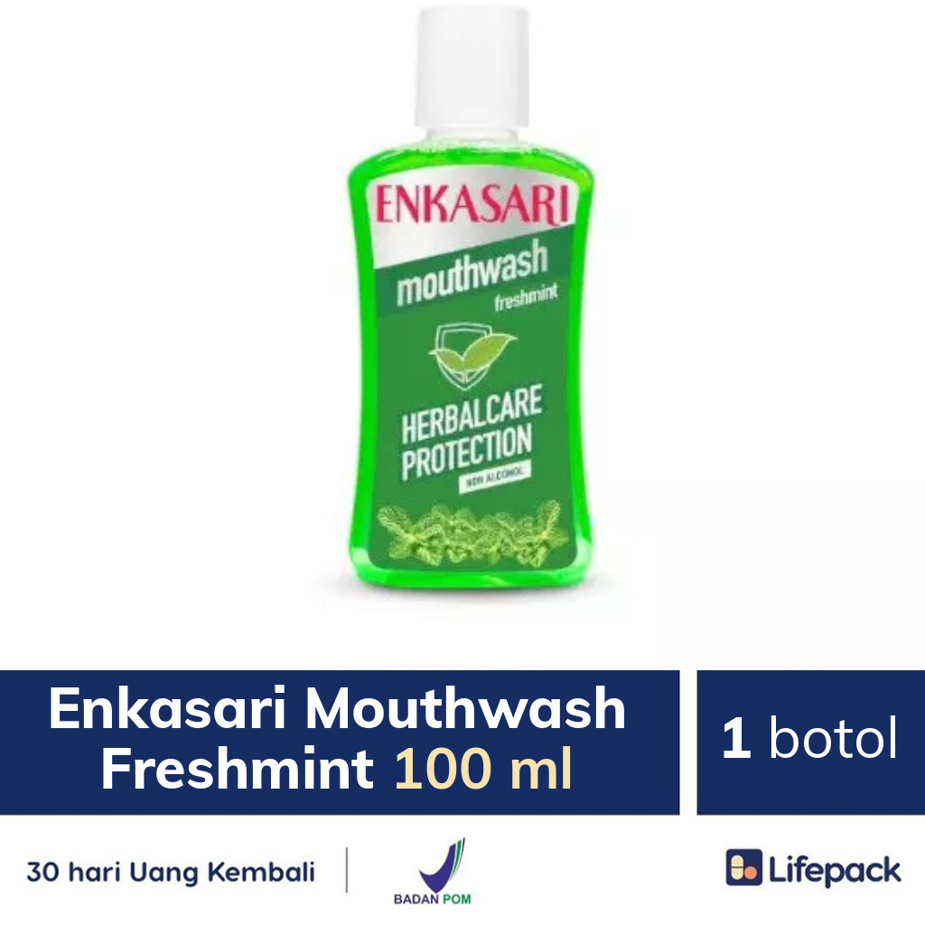 Enkasari Mouthwash Freshmint 100 ml - Lifepack.id
