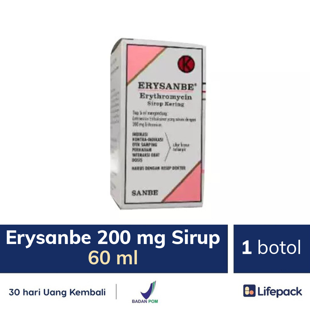Erysanbe 200 mg Sirup 60 ml - Lifepack.id
