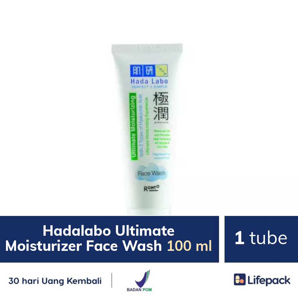 Hadalabo Ultimate Moisturizer Face Wash 100 ml - Lifepack.id