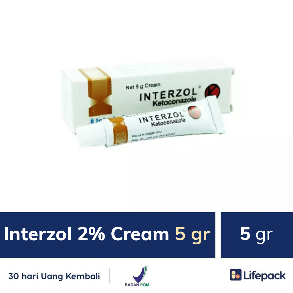 Interzol 2% Cream 5 gr - Lifepack.id