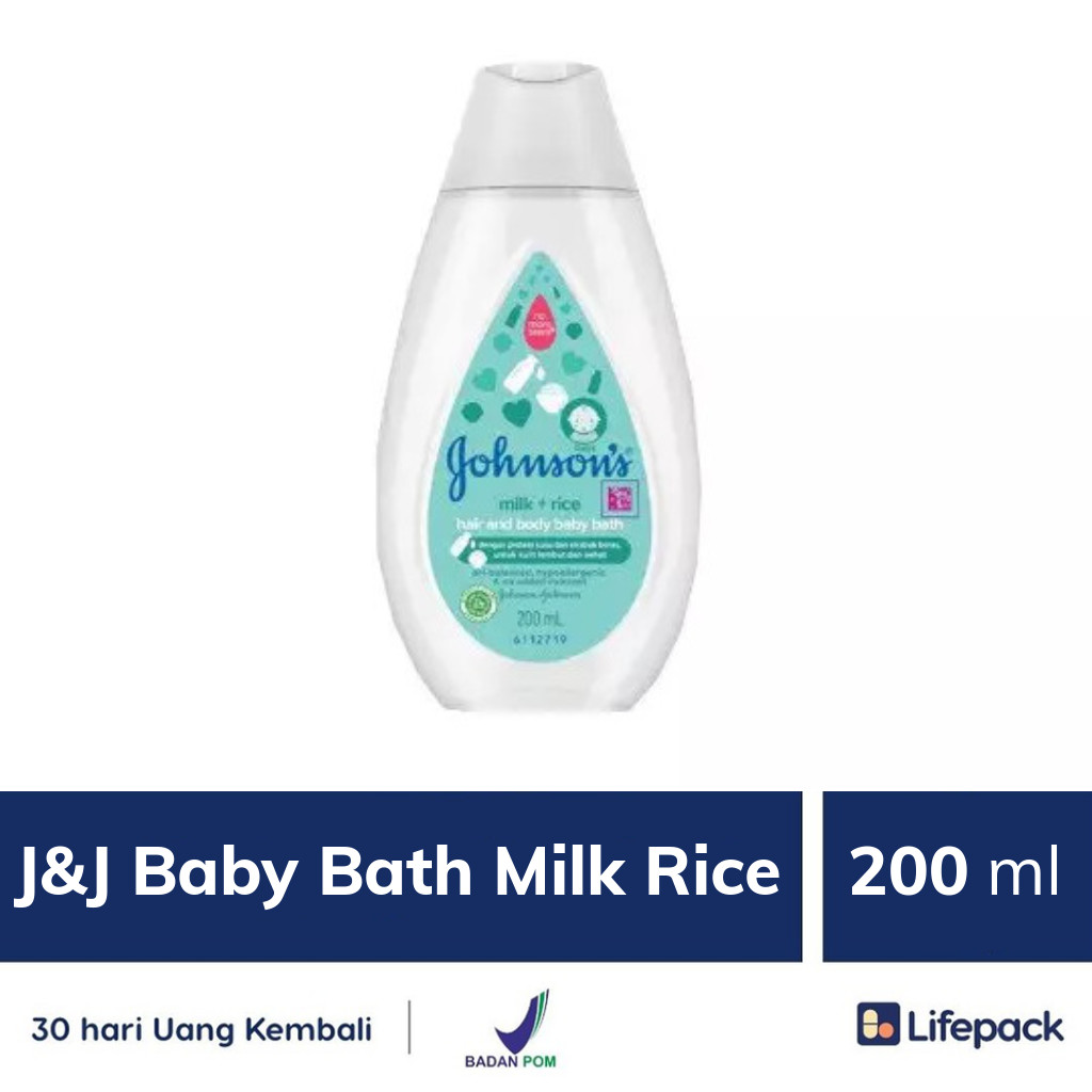 J&J Baby Bath Milk Rice - Lifepack.id
