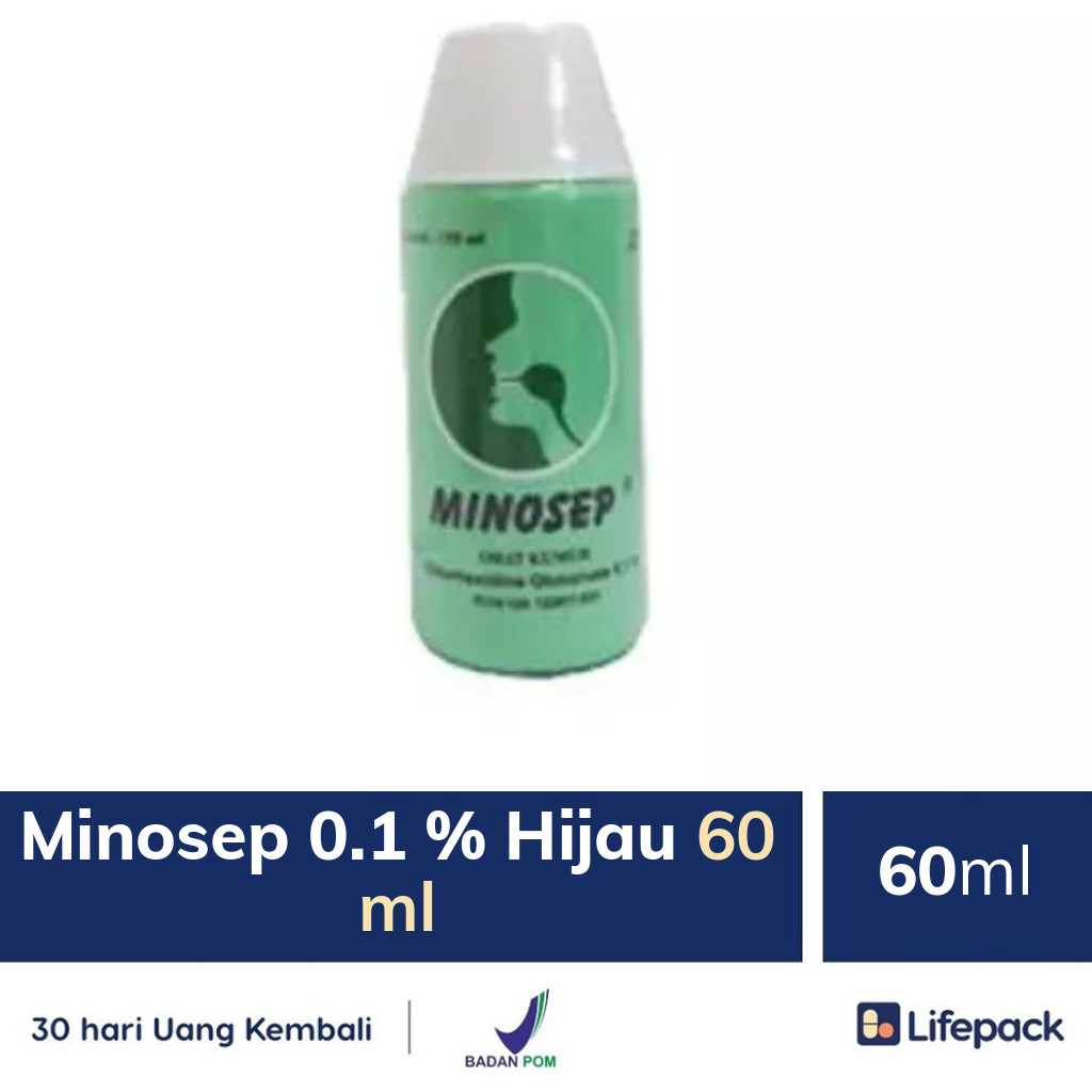 Minosep 0.1 % Hijau 60 ml - Lifepack.id