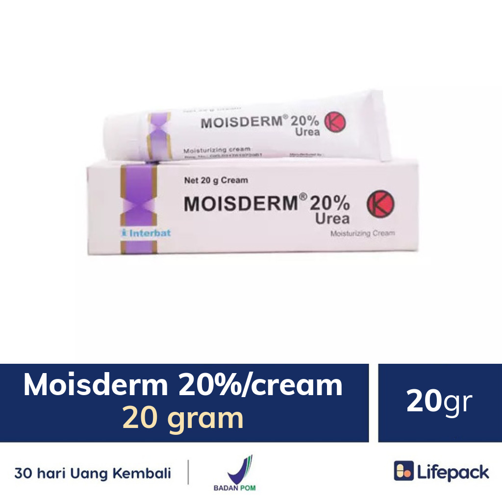 Moisderm 20%/cream 20 gram - Lifepack.id