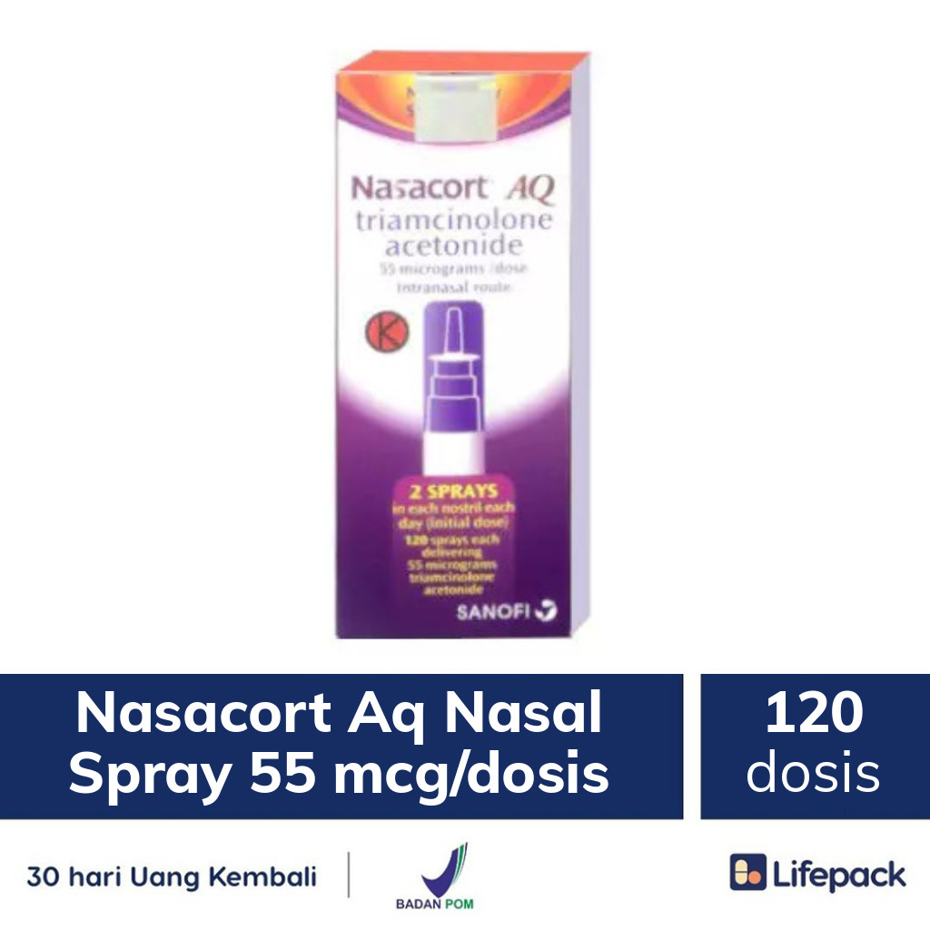 Nasacort Aq Nasal Spray 55 mcg/dosis - Lifepack.id