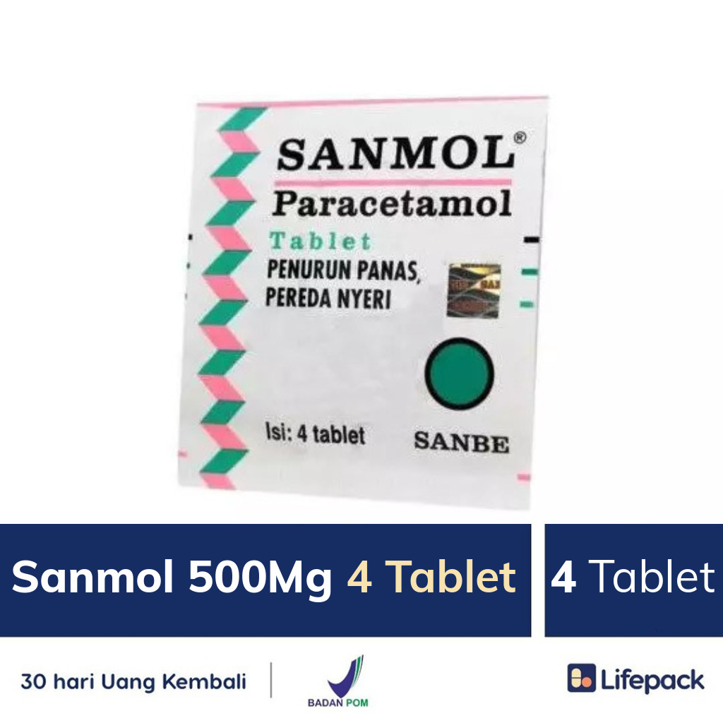 Sanmol 500Mg 4 Tablet - Lifepack.id