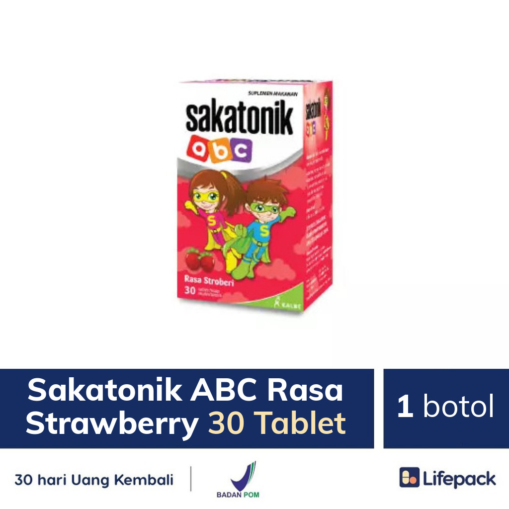 Sakatonik ABC Rasa Strawberry 30 Tablet - Lifepack.id