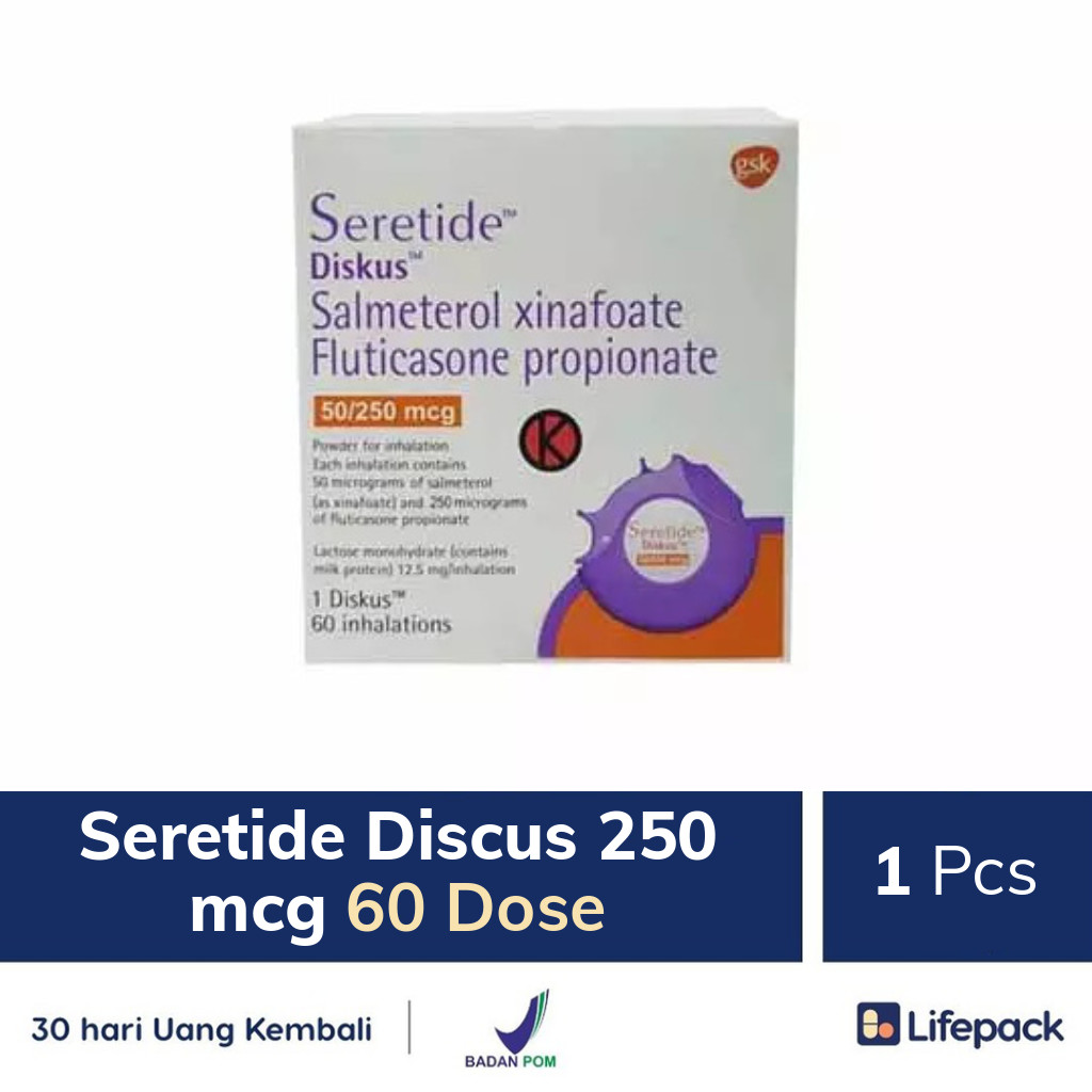 Seretide Discus 250 mcg 60 Dose - Lifepack.id