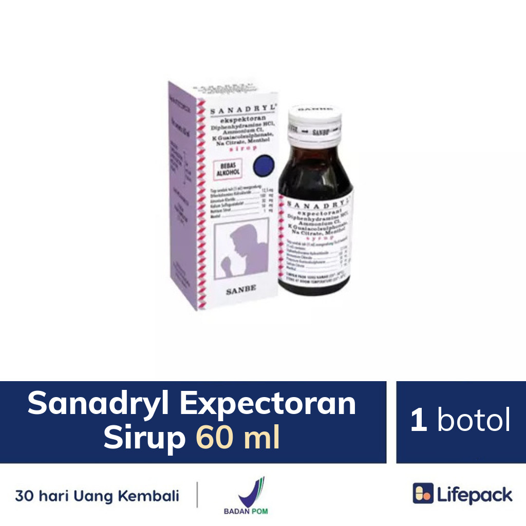 Sanadryl Expectoran Sirup 60 ml - Lifepack.id