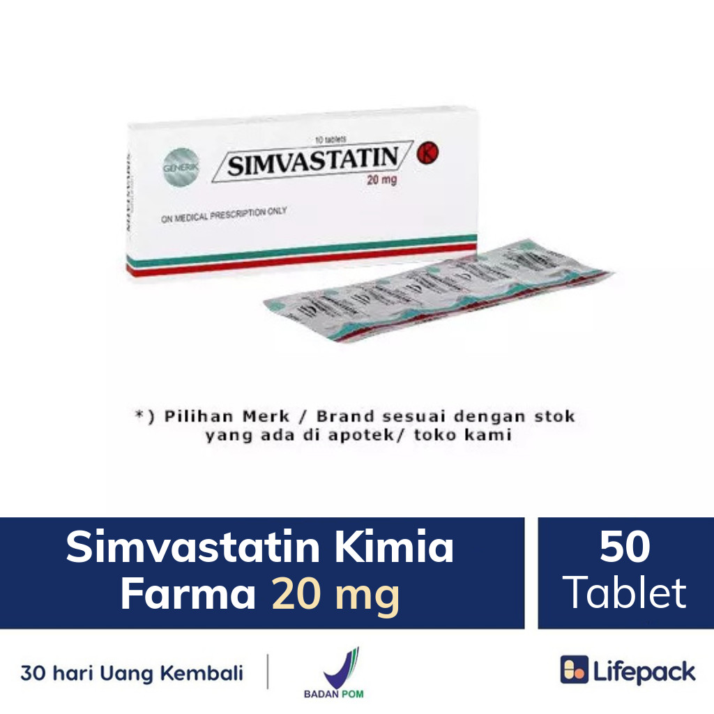 Simvastatin Kimia Farma 20 mg - Lifepack.id