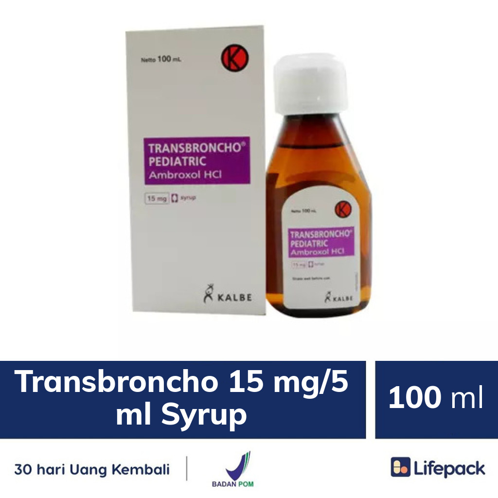 Transbroncho 15 mg/5 ml Syrup - Lifepack.id