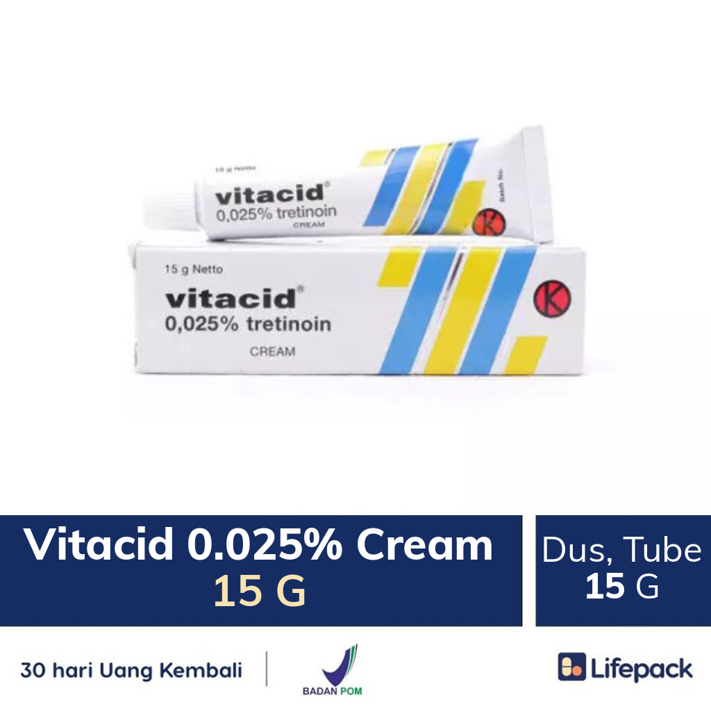 Vitacid 0.025% Cream 15 G - Lifepack.id