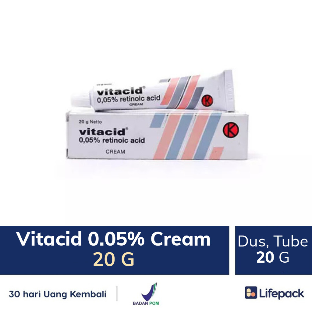 Vitacid 0.05% Cream 20 G - Lifepack.id