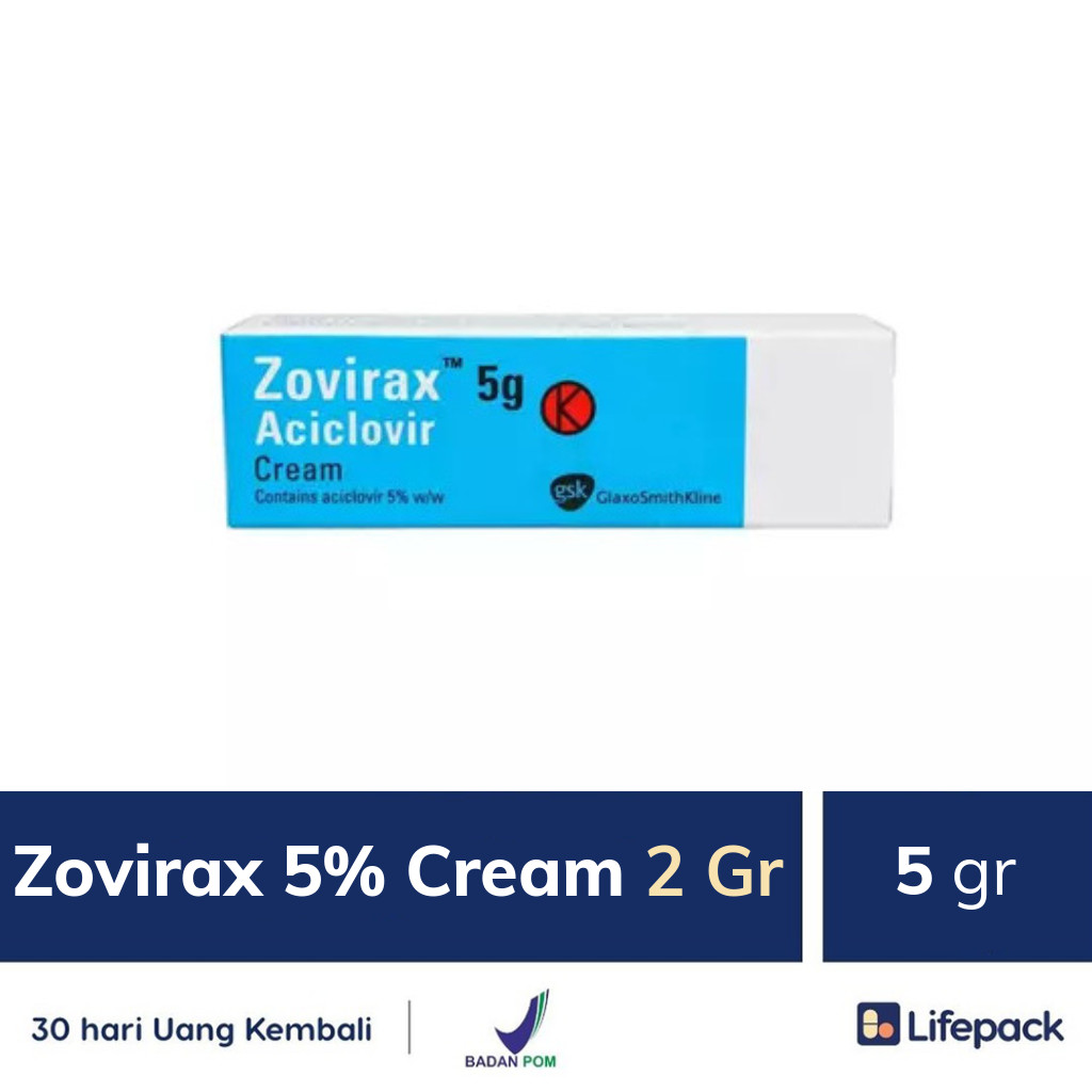 Zovirax 5% Cream 2 Gr - Lifepack.id